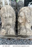 Liquidation Tan Stone Gate Guard Lions