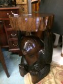 Wooden Bear End Table