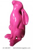Pink Pop Art Life Size Rabbit Statue