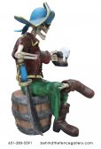 Eternal Pirate Skeleton With Beer Undead Life Size Statue