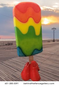 6 ft Tall Tie Die Popsicle Statue