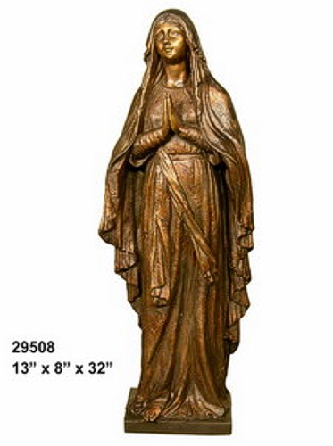 Bronze Virgin Mary Blessed Mother Statues - Click Image to Close