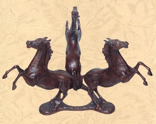 Bronze Cheetah Pair - Click Image to Close