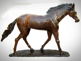 Bronze Walking Horse Statue - Click Image to Close