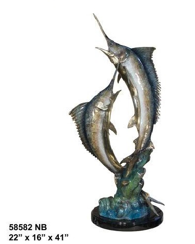 Bronze Twin Sword Fish - Click Image to Close