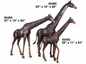 Bronze Giraffe Statues - Click Image to Close