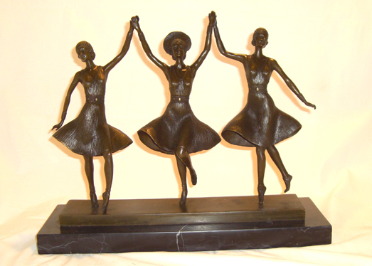 Three Dancer Bronze - Click Image to Close