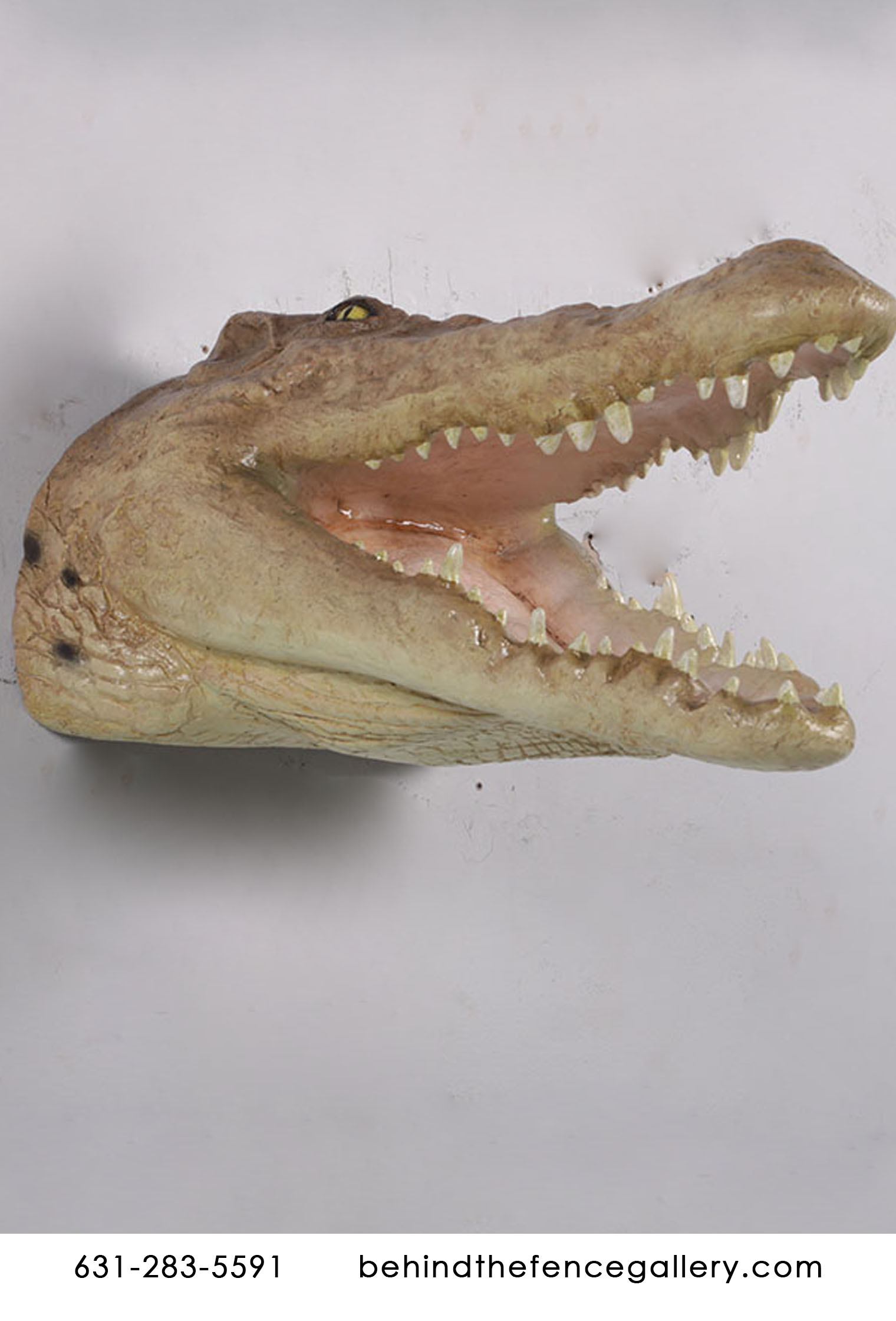Crocodile Head Wall Mount Statue