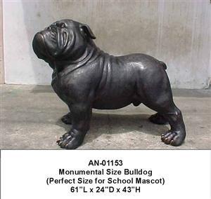 Bronze Monumental Bulldog - Click Image to Close