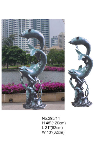 Two Dolphin Fountain - Click Image to Close