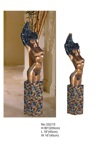 Bronze Nude Lady on Base - Click Image to Close