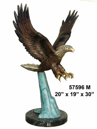 Bronze Flying Eagle with Color - Click Image to Close