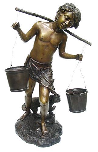 Boy With 2 Buckets - Click Image to Close