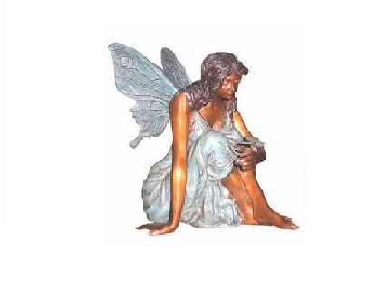 Sitting Fairy with Butterfly - Click Image to Close