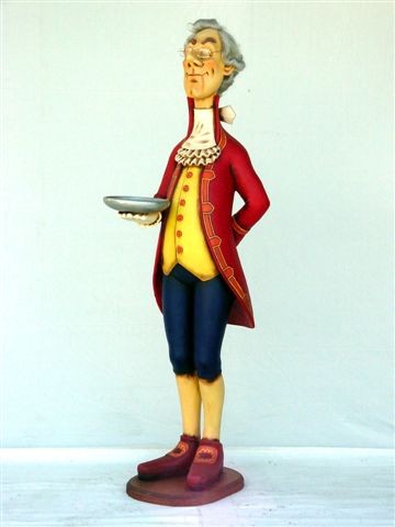 English-Style Butler Holding Tray - Click Image to Close