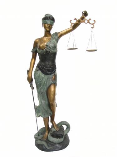 Bronze Justice Lady - Click Image to Close