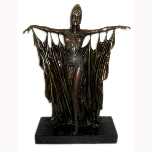 Bronze Deco Girl - Click Image to Close