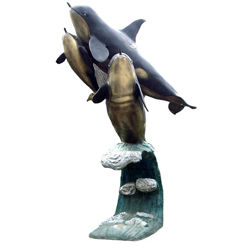 Orca- Bronze Fountain - Click Image to Close