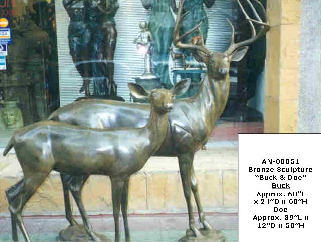 Bronze Buck and Doe - Click Image to Close