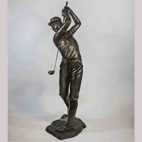 Bronze Life Size Golfer - Click Image to Close