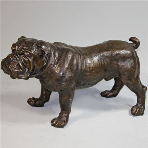 Bronze Standing Bulldog - Click Image to Close