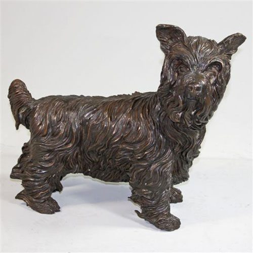 Bronze Standing Dog '' Scotty '' - Click Image to Close