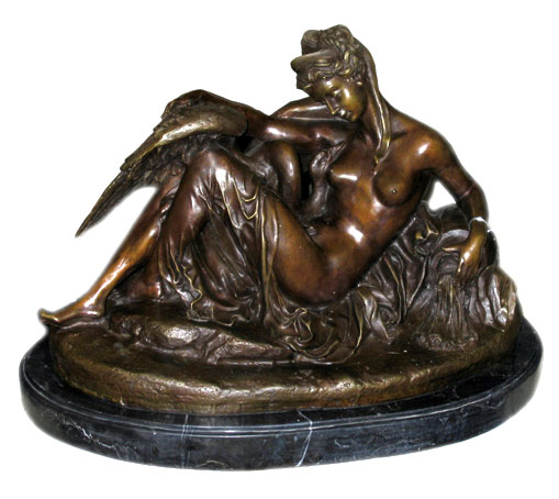 Bronze Nude with Swan