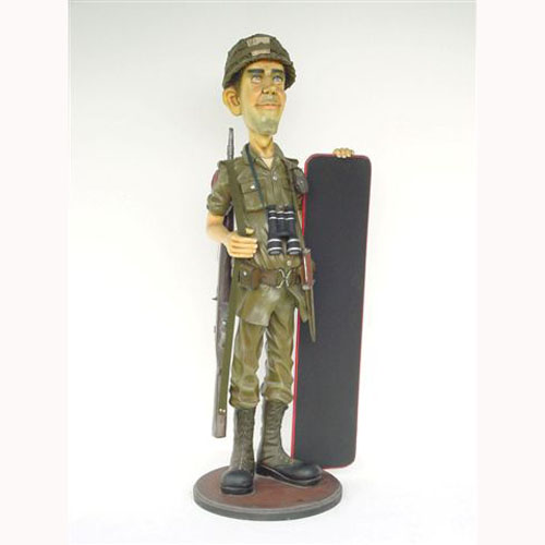 Soldier with Black Board - Click Image to Close