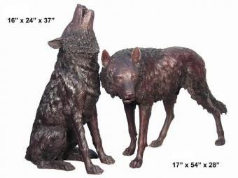 Bronze Wolf Pair